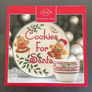 NEW Lenox Cookies for Santa Set